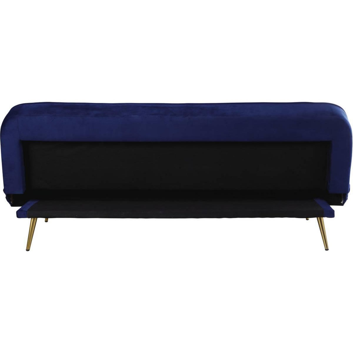 Habitat et Jardin Canapé Clic Clac en velours  James  - 180 x  83 x 75 cm - 3 places - Bleu foncé