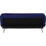 Voir la diapositive 5 : Habitat et Jardin Canapé Clic Clac en velours  James  - 180 x  83 x 75 cm - 3 places - Bleu foncé