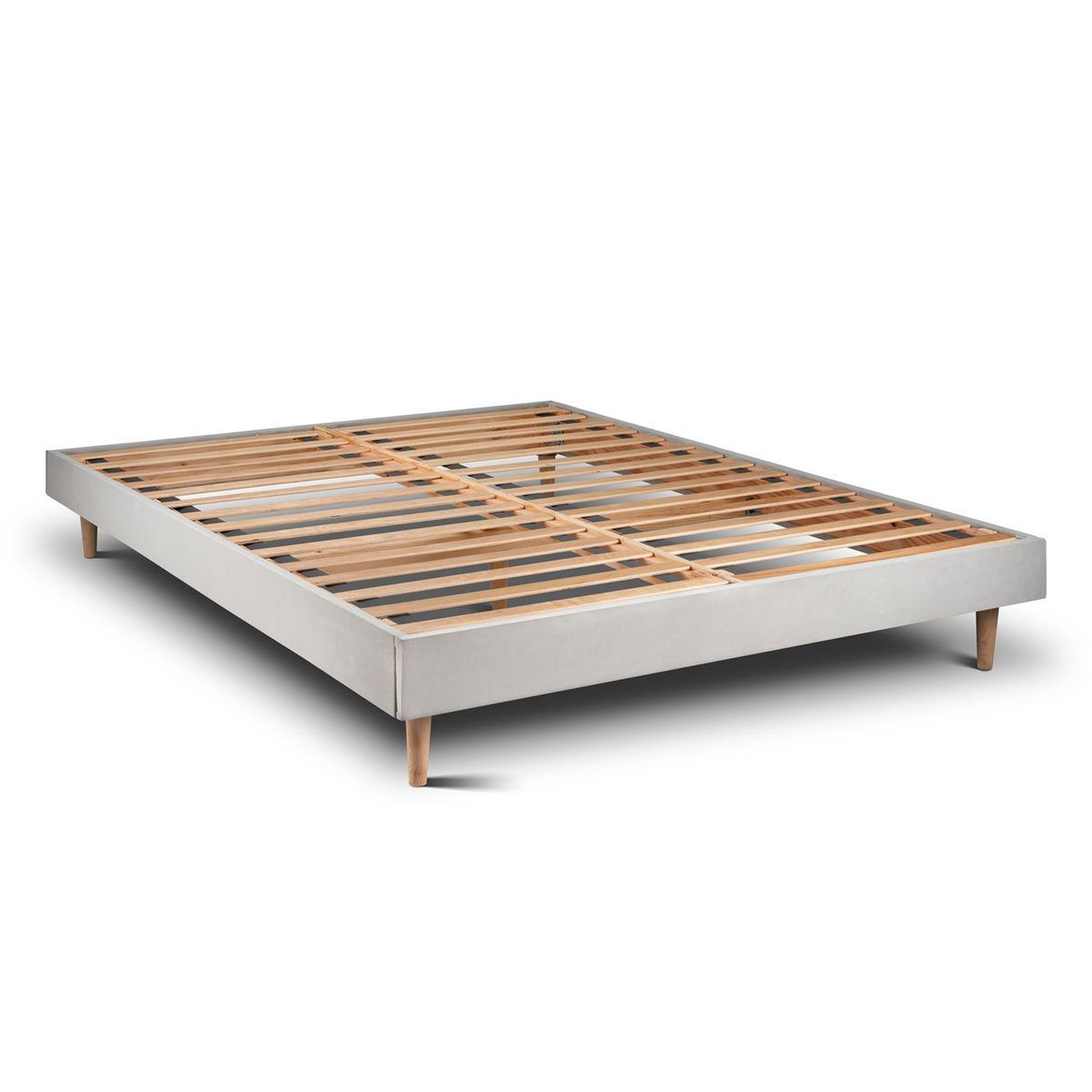 Voir la diapositive 4 : Sommeil de Plomb Lit avec tête de lit lignes velours et sommier kit - Hauteur totale : 29cm