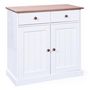 Voir la diapositive 1 : Paris Prix Bahut Bas 2 Portes  Takao  90cm Blanc & Naturel