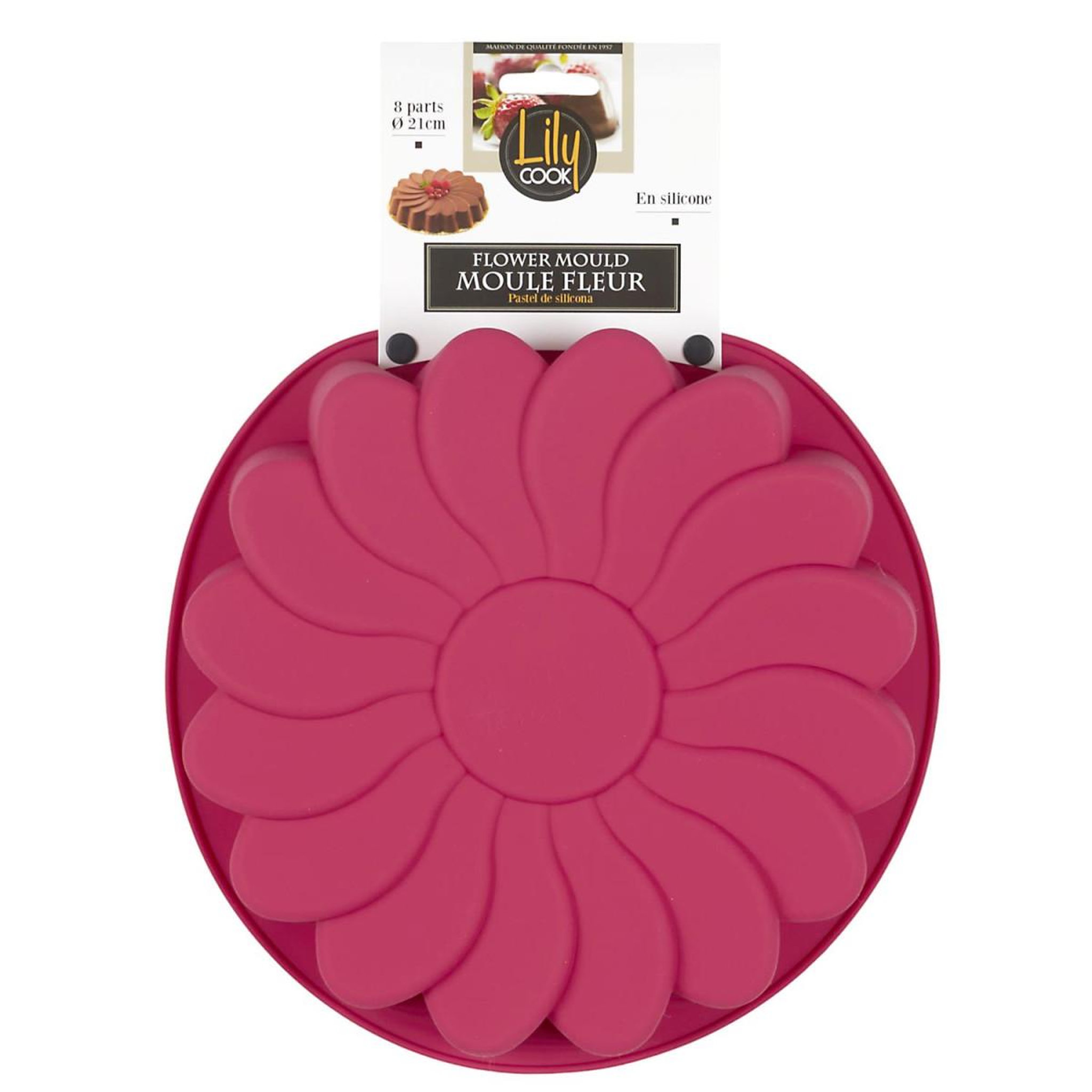 Voir la diapositive 5 : Lily Cook Moule à gâteau en silicone  marguerite  21cm rose
