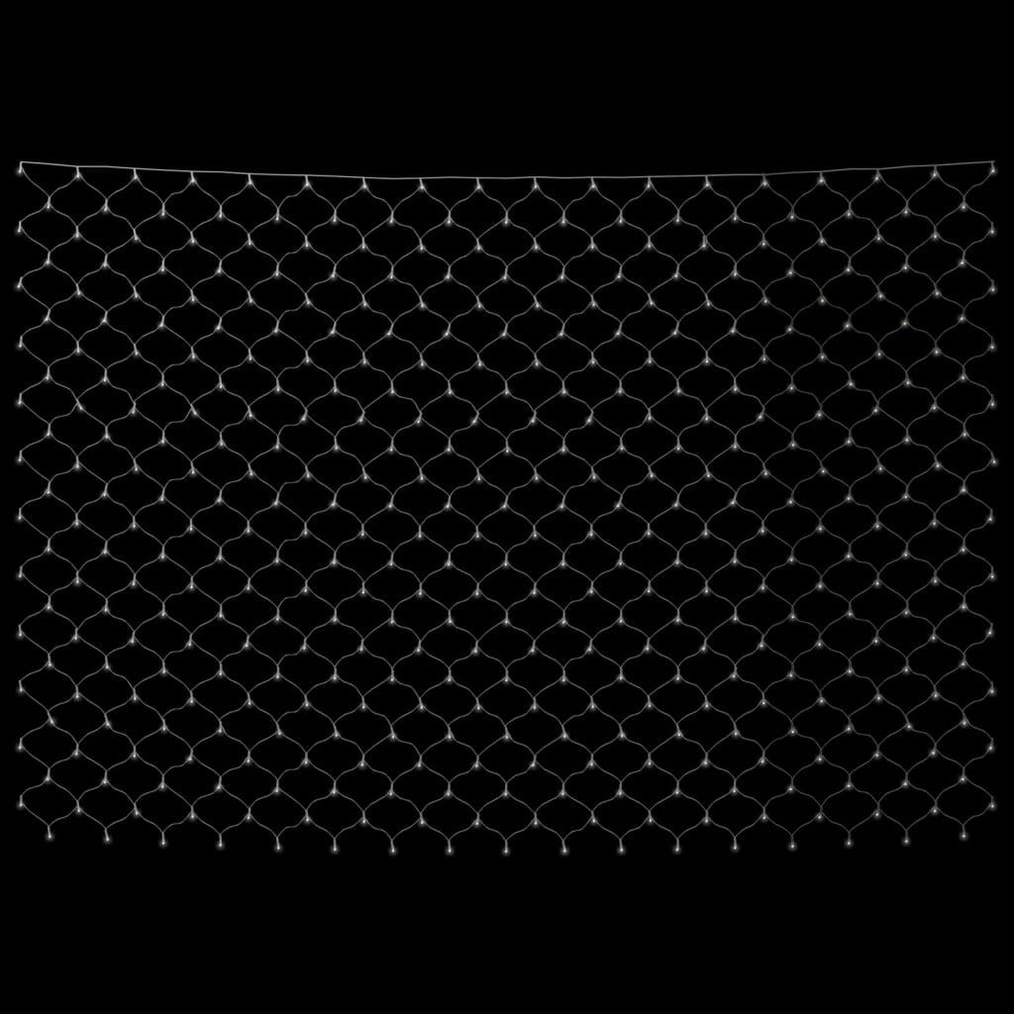 Voir la diapositive 4 : VIDAXL Filet lumineux blanc froid de Noël 3x3 m 306 LED Int/ext