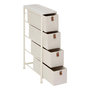 Voir la diapositive 2 : FIVE Meuble de Rangement 4 Tiroirs  Tissa  77cm Beige