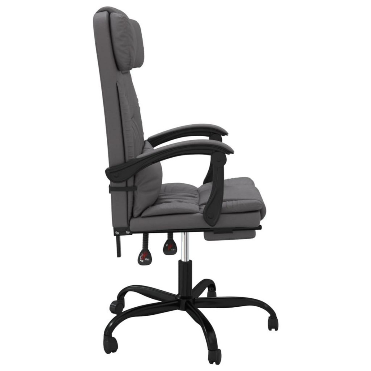 VIDAXL Fauteuil inclinable de bureau Gris Similicuir