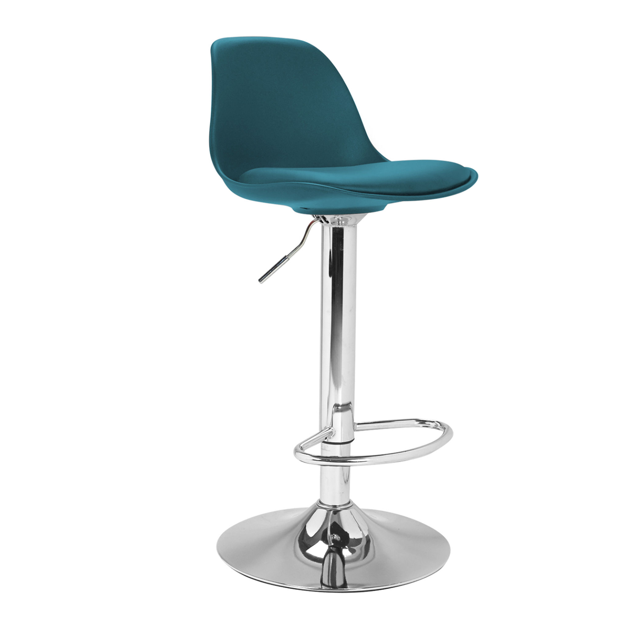 Voir la diapositive 4 : ID MARKET Lot de 2 tabourets de bar karl design bleu canard