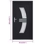 Voir la diapositive 6 : VIDAXL Porte d'entree anthracite 88x200 cm PVC