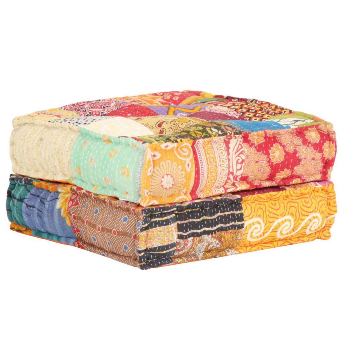 VIDAXL Pouf 60x70x36 cm Patchwork Tissu
