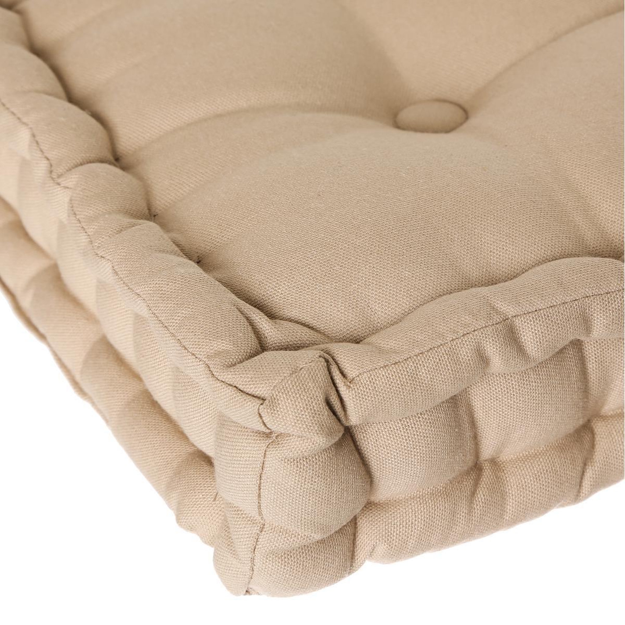 Voir la diapositive 2 : ATMOSPHERA Coussin de sol  dorian  40x40cm beige