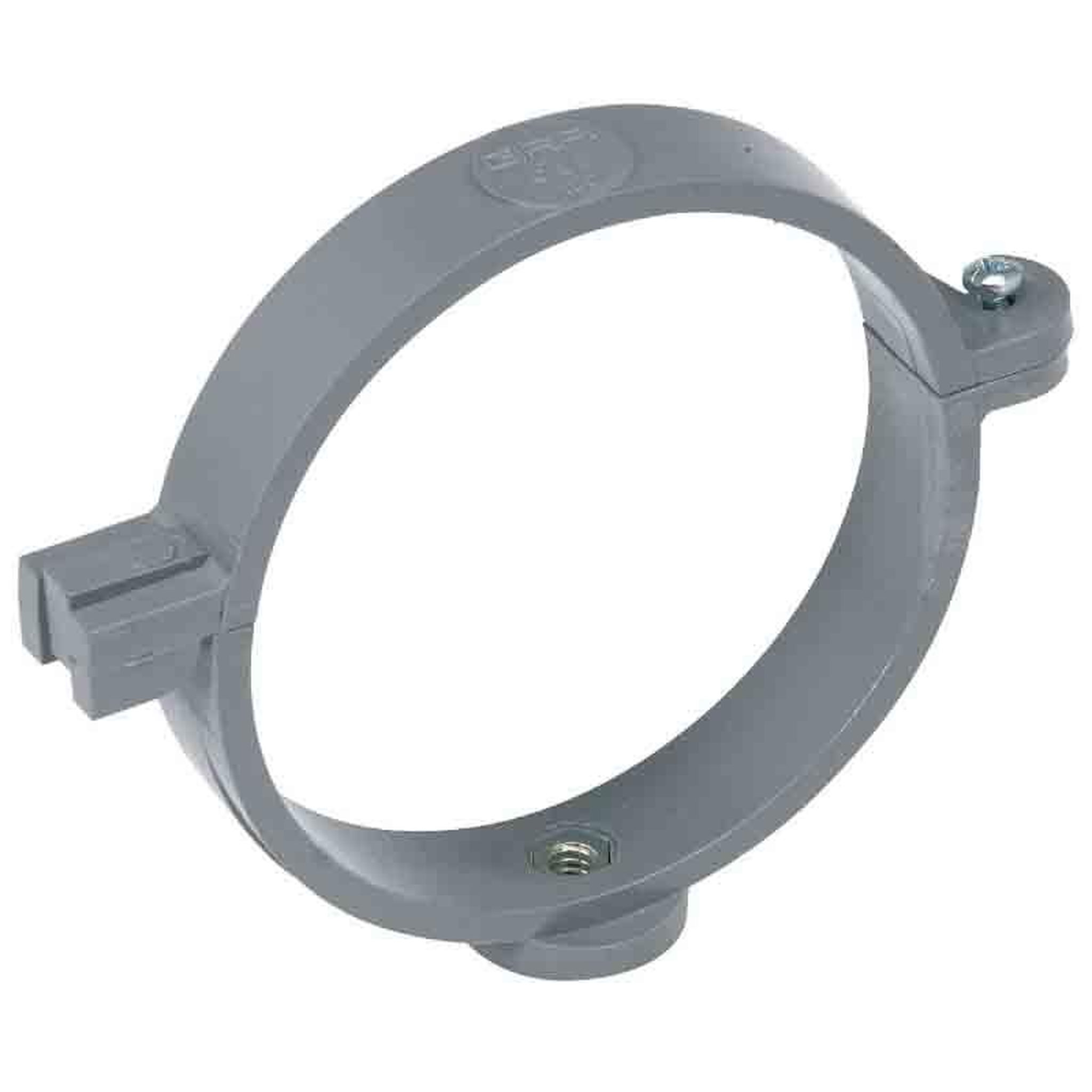 GIRPI Collier à charnière pour tuyau d'évacuation Ø 100 mm gris