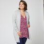 IN EXTENSO Cardigan long gris grande taille femme