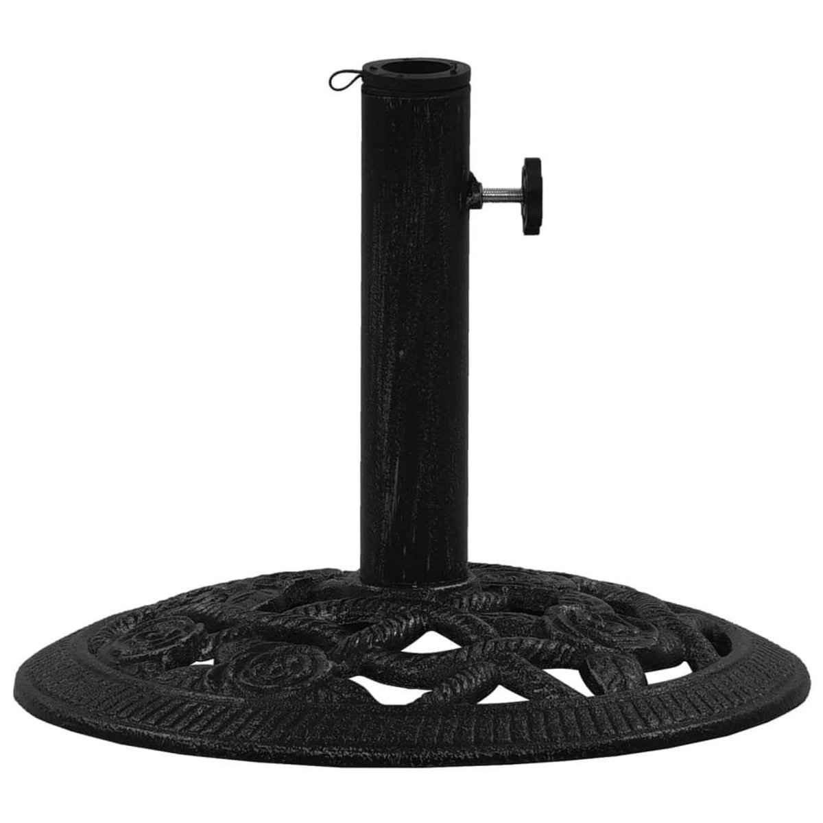 VIDAXL Socle de parasol Noir 40x40x32 cm Fonte