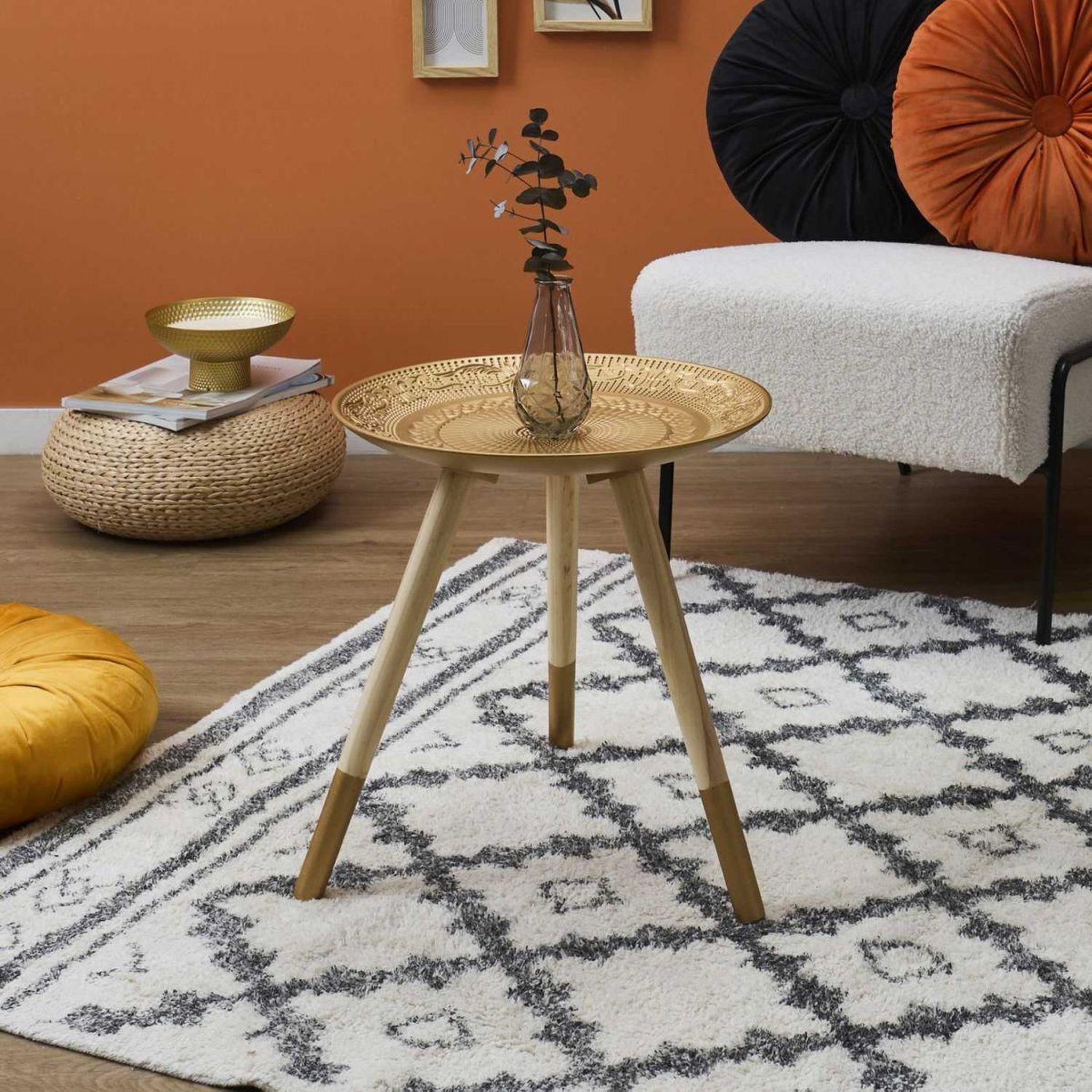 Voir la diapositive 5 : The Home Deco Factory Table d'appoint design  mirage  42cm or