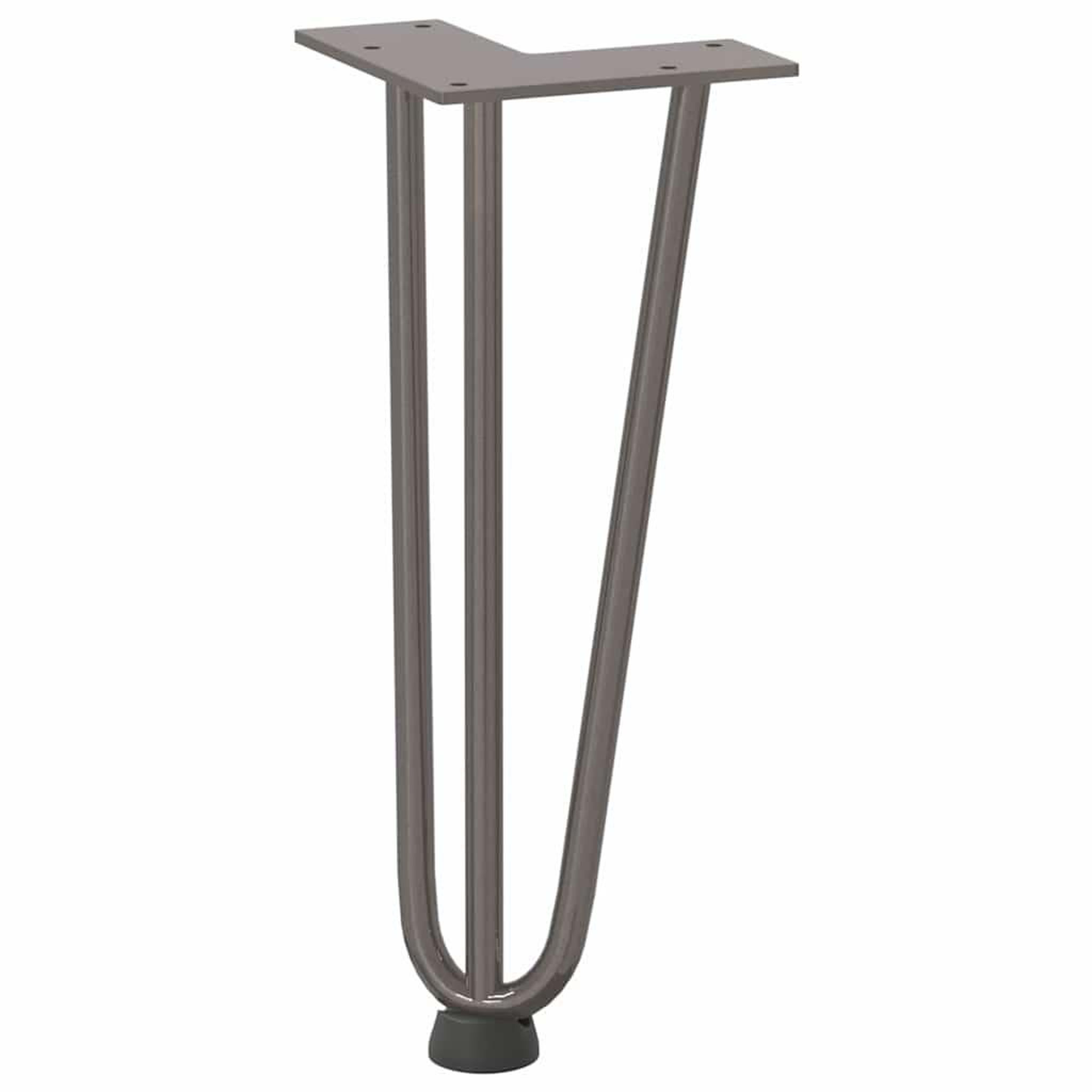 Voir la diapositive 4 : VIDAXL Pieds de table en forme d'epingle a cheveux 30 cm acier massif