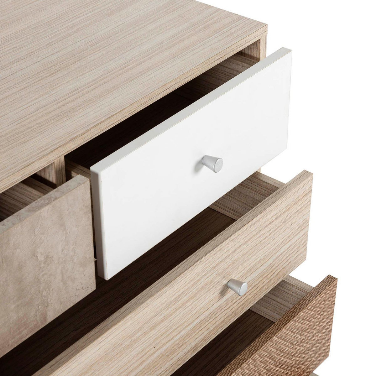 VS VENTA-STOCK Commode de nuit Maia 5 tiroirs multicolores