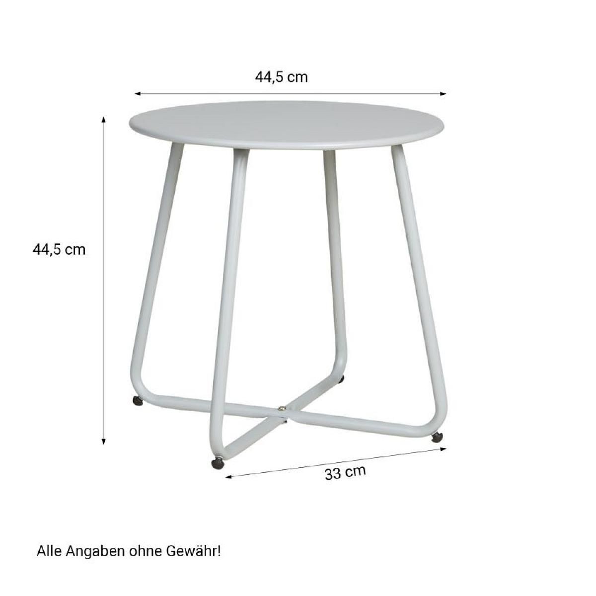 HomeStyle4U Ensemble salon de jardin Table et 2 chaises gris