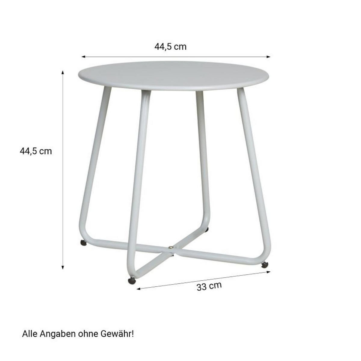 HomeStyle4U Ensemble salon de jardin Table et 2 chaises gris