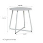 Voir la diapositive 4 : HomeStyle4U Ensemble salon de jardin Table et 2 chaises gris