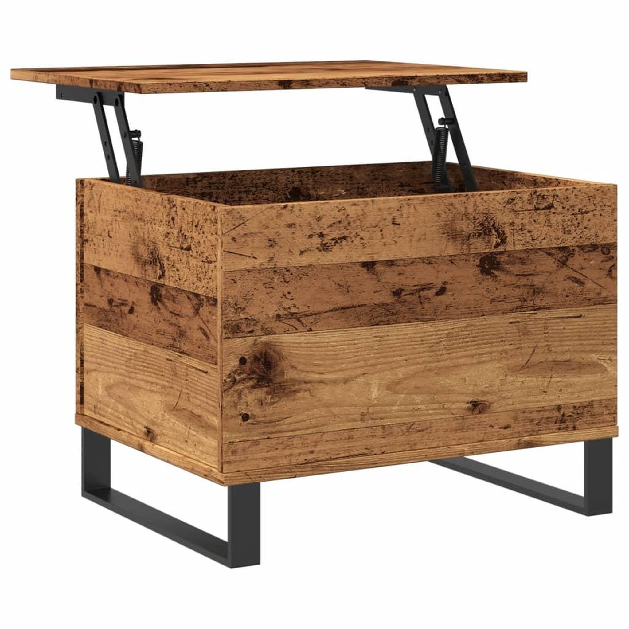 Voir la diapositive 5 : VIDAXL Table basse vieux bois 60x44,5x45 cm bois d'ingenierie