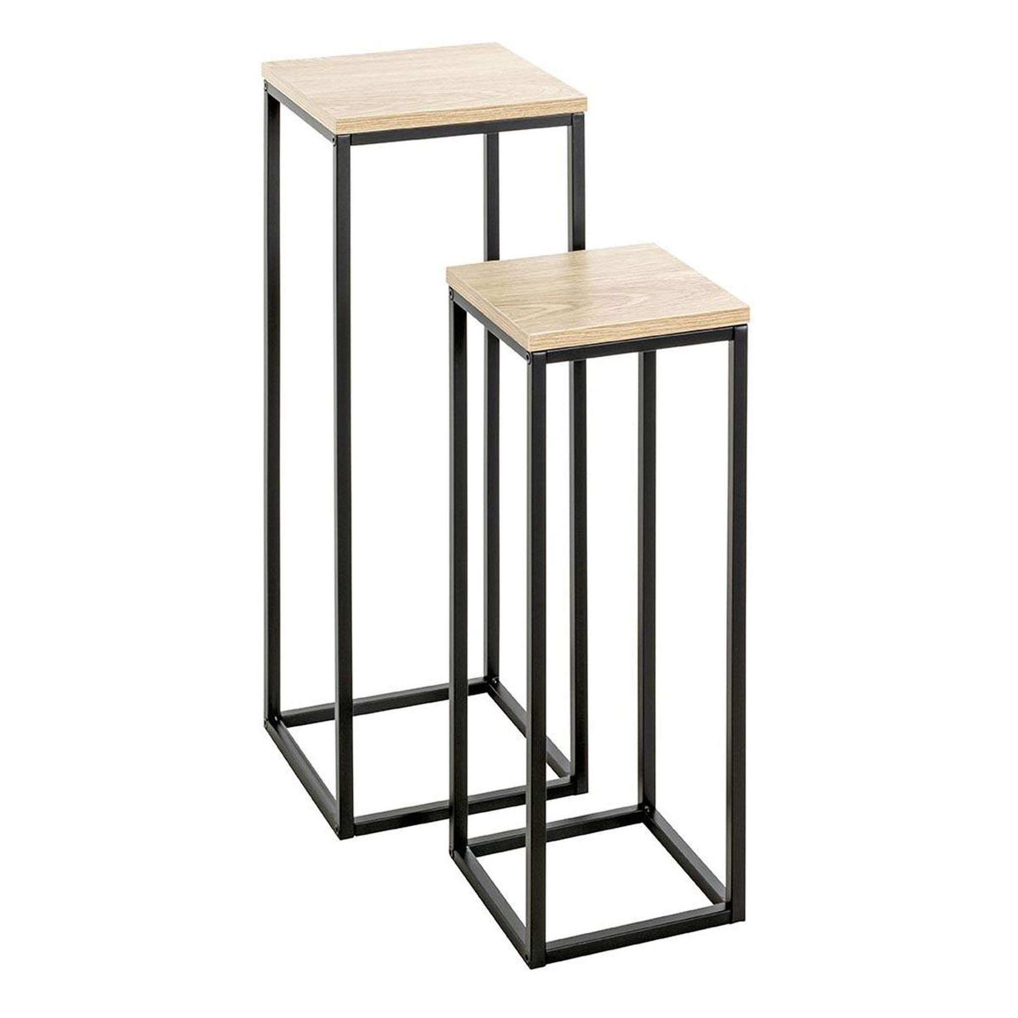 Voir la diapositive 2 : Paris Prix Lot de 2 sellettes  waldo  67cm naturel & noir