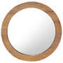Voir la diapositive 1 : VIDAXL Miroir mural 60 cm Teck Rond
