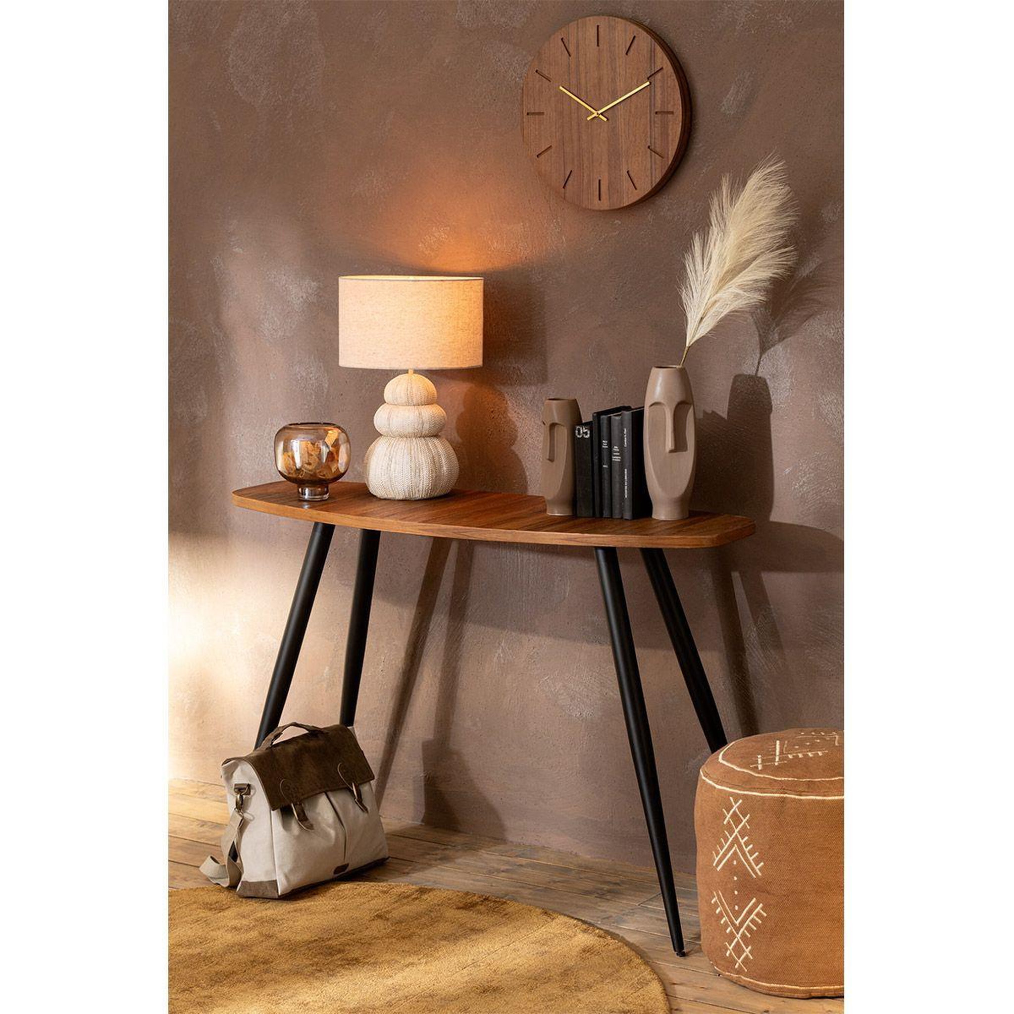 Voir la diapositive 4 : J-LINE Lampe à poser  oursin  47cm beige
