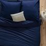 Voir la diapositive 3 : ATMOSPHERA Drap housse 2 personnes - 100% Coton - 140 x 190 cm - Bleu encre