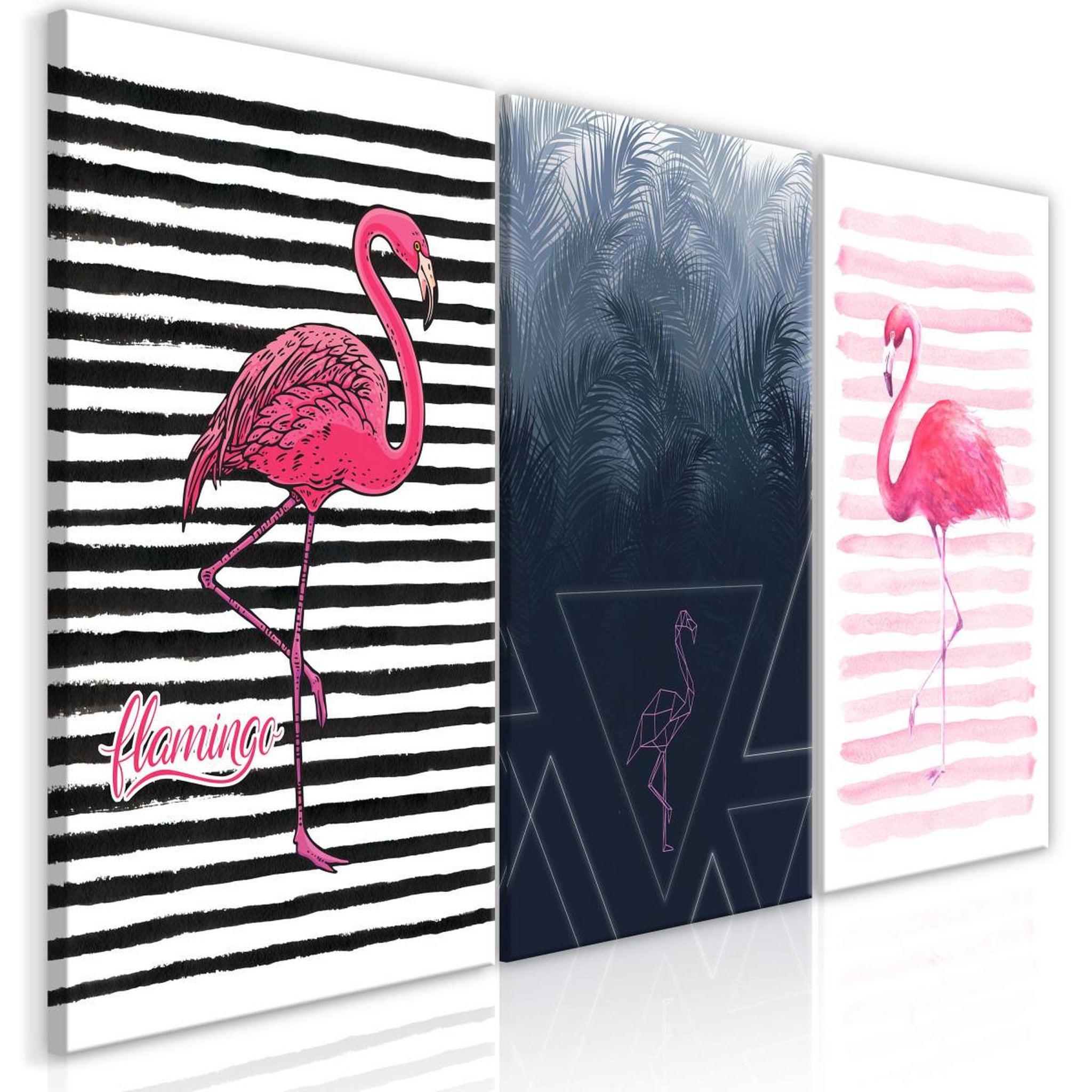 Paris Prix Tableau imprimé  flamingos collection. Coloris disponibles : Multicolore