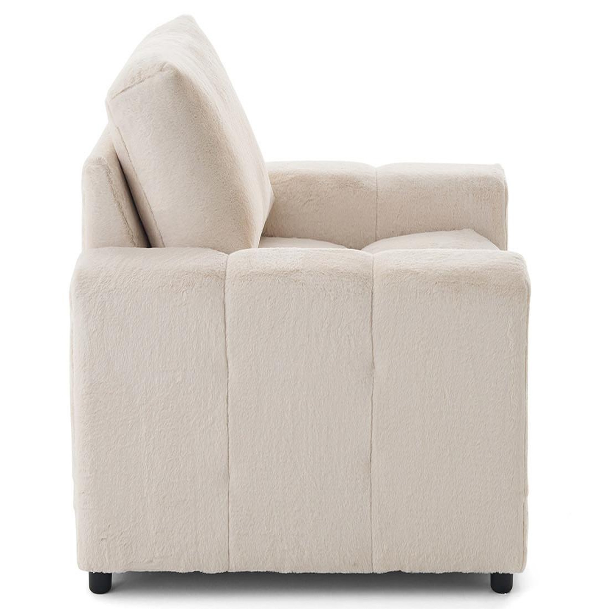 Voir la diapositive 2 : LISA DESIGN Crocus - fauteuil en fausse fourrure