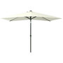 Voir la diapositive 3 : VIDAXL Parasol de jardin avec LED et mat en acier sable 2x3 m