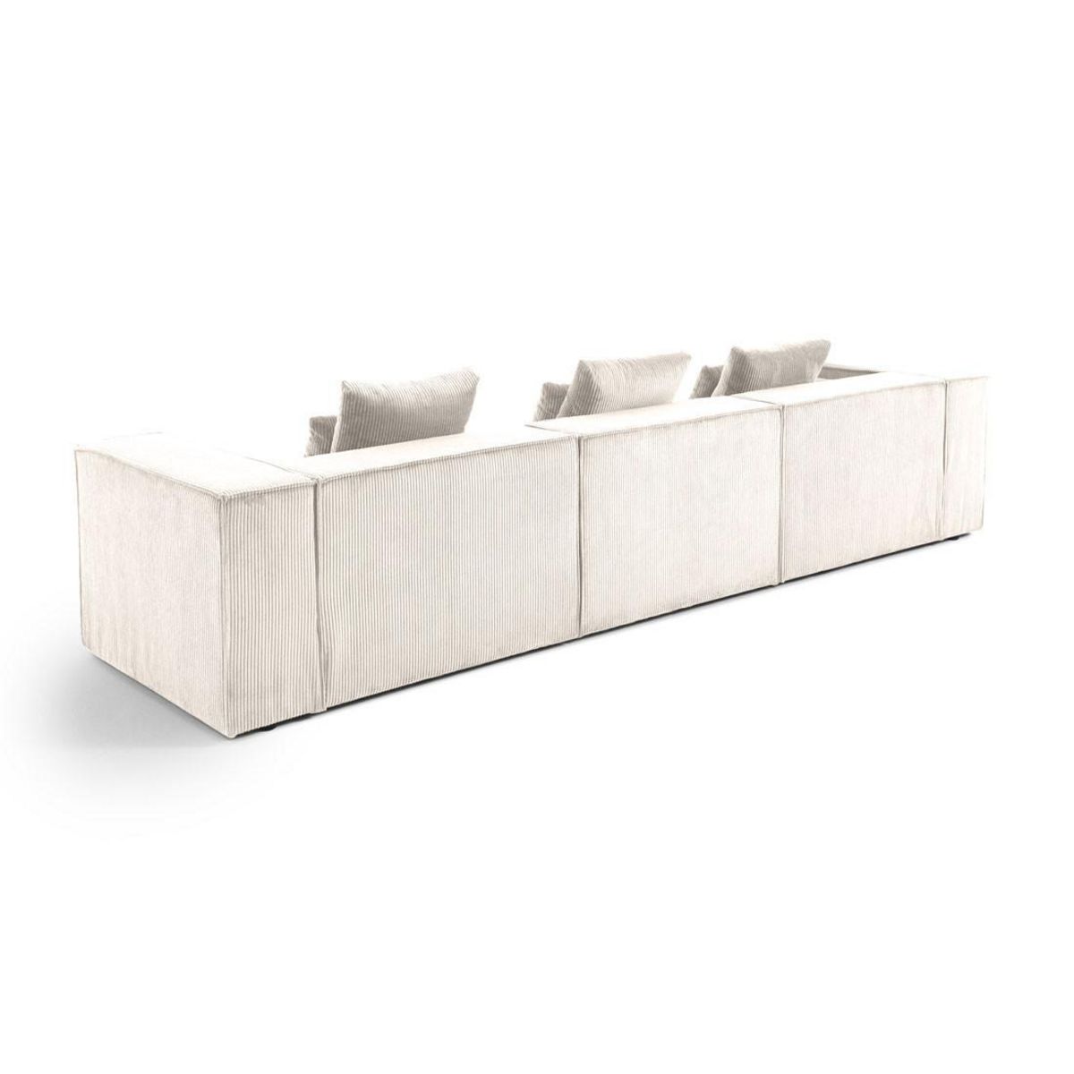 LISA DESIGN Colombine - canapé modulable droit - 3 places - en velours côtelé