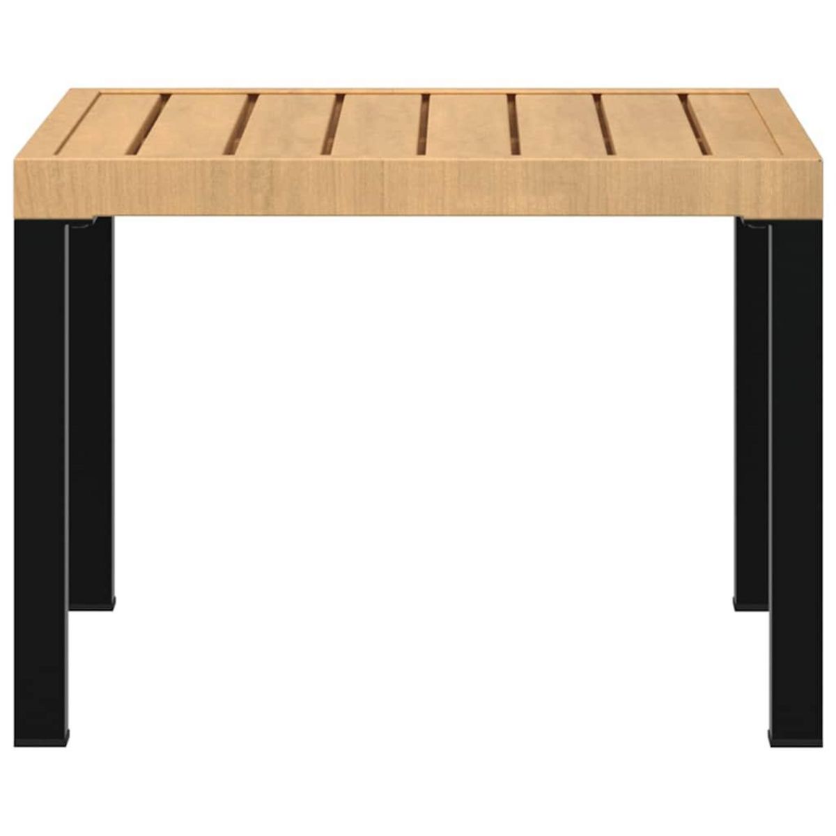 VIDAXL Table basse de jardin noir 55x55x39,5 cm acier enduit de poudre