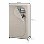 Voir la diapositive 3 : Wenko Armoire penderie 1 étagère en tissu BALANCE - L. 90 x H. 160 cm - Taupe
