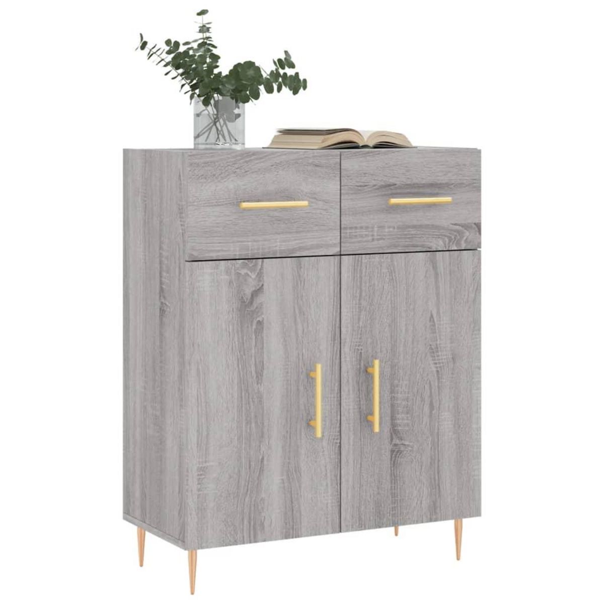 VIDAXL Buffet sonoma gris 69,5x34x90 cm bois d'ingenierie