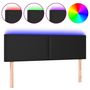 Voir la diapositive 2 : VIDAXL Tete de lit a LED Noir 144x5x78/88 cm Similicuir