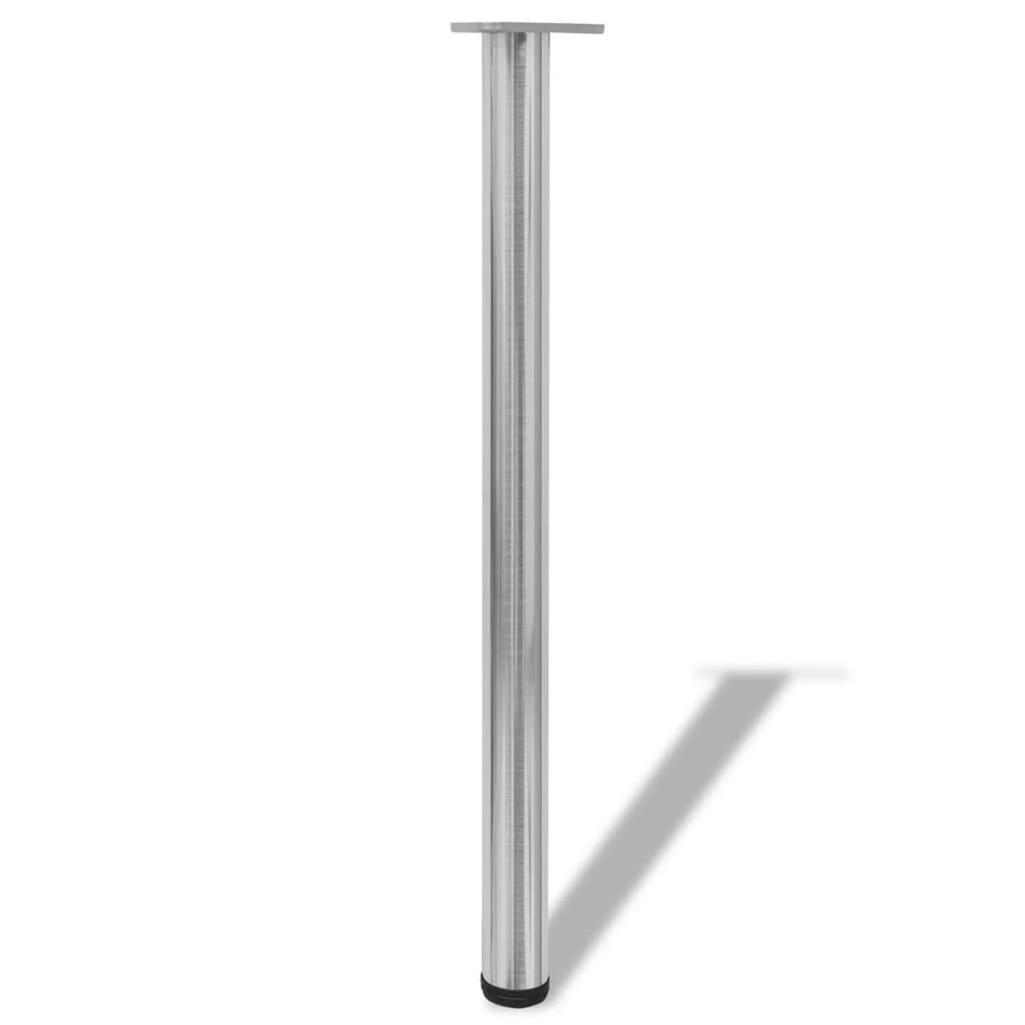 Voir la diapositive 2 : VIDAXL 4 pieds de table reglables en hauteur 870 mm Nickel brosse