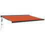 Voir la diapositive 2 : VIDAXL Auvent retractable orange et marron 4,5x3 m tissu et aluminium