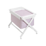 INTERBABY Berceau en Croix Étoile Rose - Confort et Sécurité pour Bébé