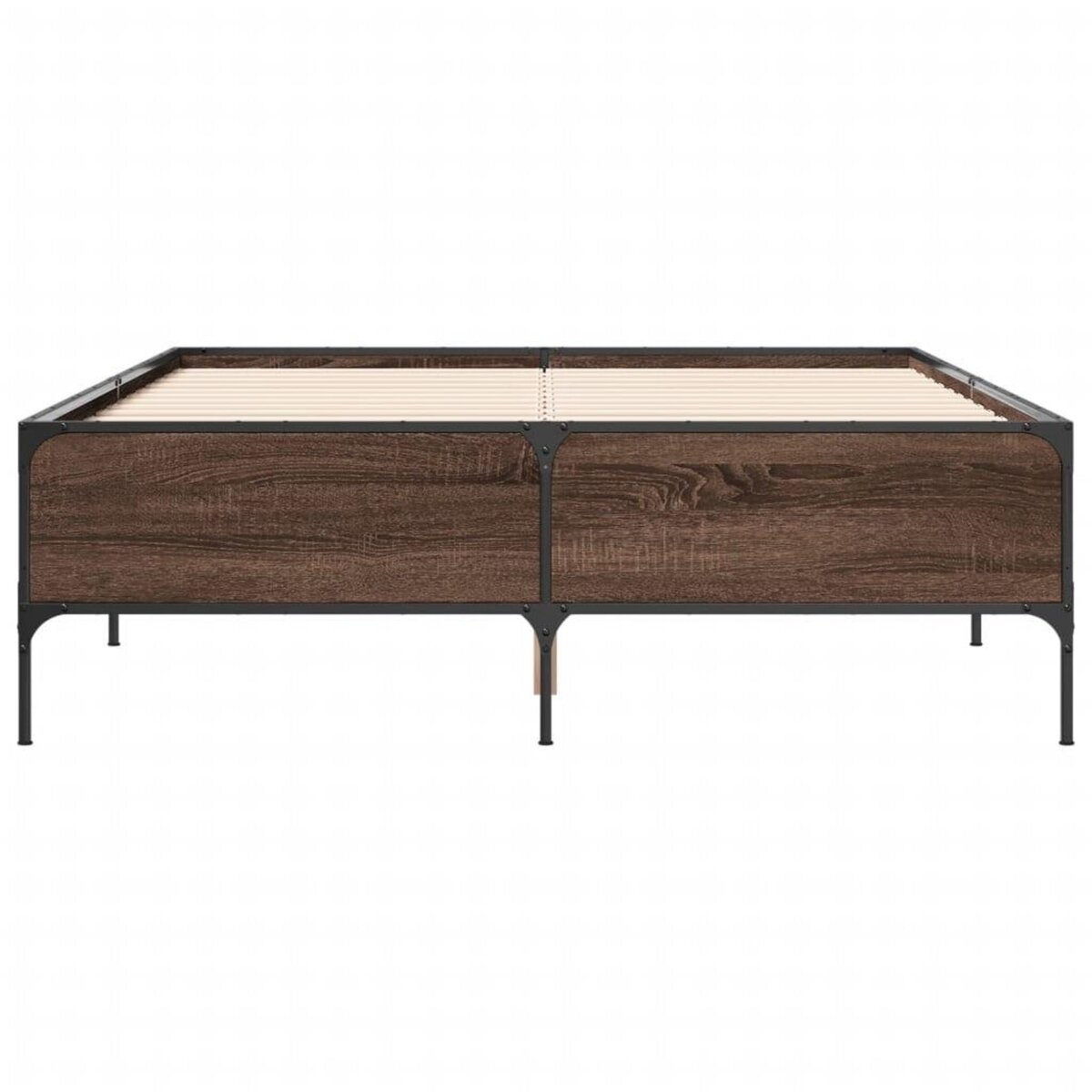 VIDAXL Cadre de lit sans matelas chene marron 135x190 cm