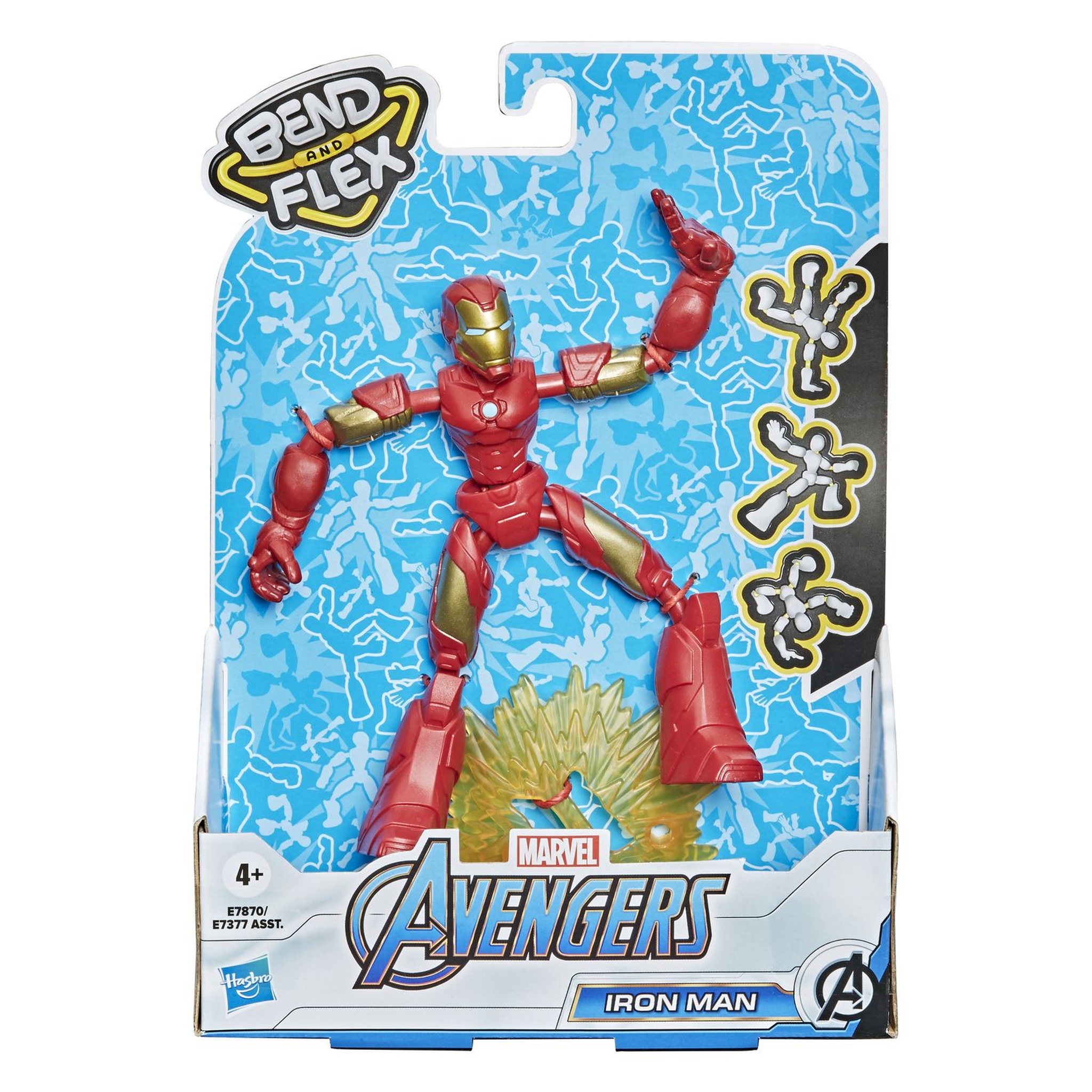 Voir la diapositive 2 : HASBRO Figurines Bend and Flex - Avengers - Iron Man 