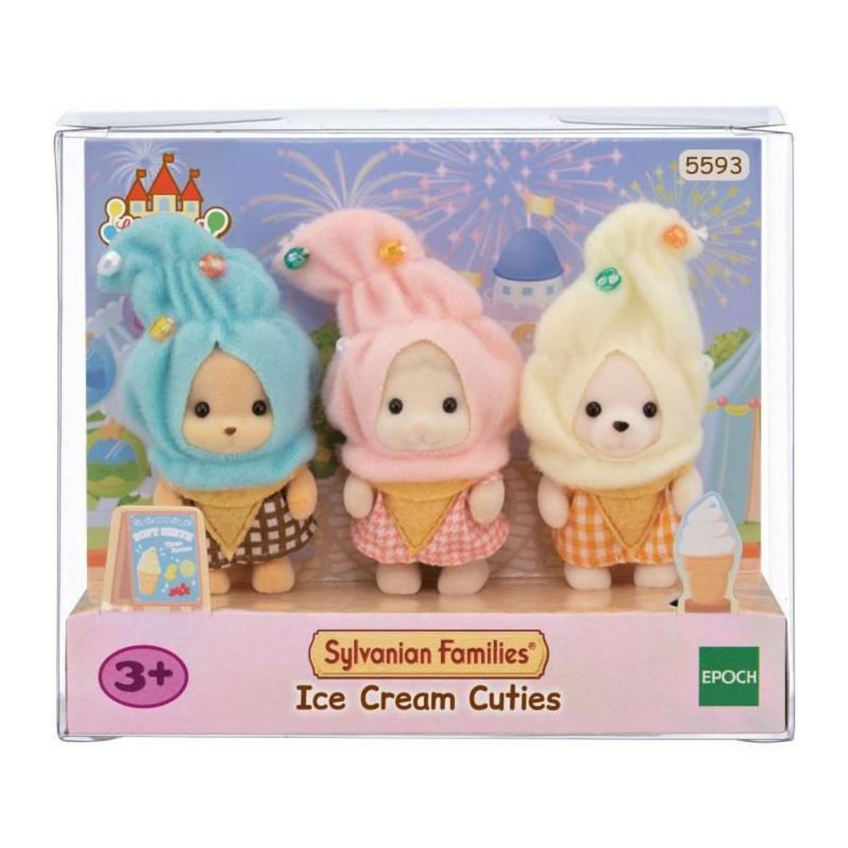 Sylvanian Families Le trio des bébés en costumes de cremes glacées - SYLVANIAN FAMILIES - 5593 - A partir de 3 ans