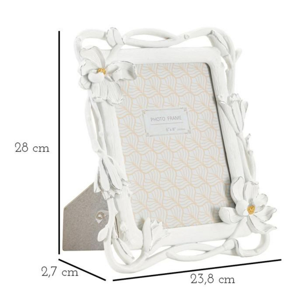 Paris Prix Cadre Photo Déco Fleurs  Magnolia  15x20cm Blanc