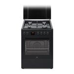 CONTINENTAL EDISON Cuisiniere gaz CONTINENTAL EDISON CECG60FCB1 - 4 feux - L59,8 x P61 xH83cm- Noir