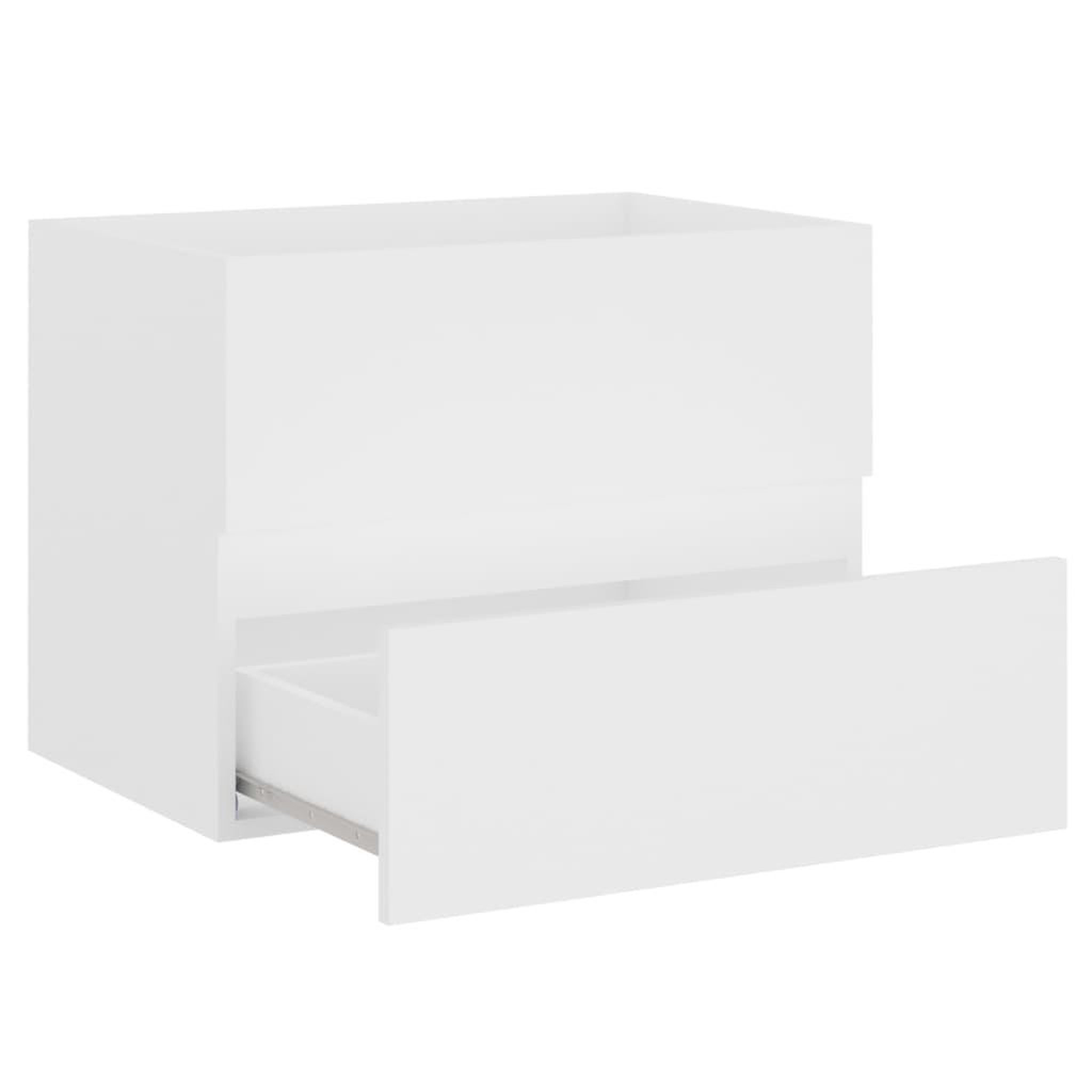 Voir la diapositive 4 : VIDAXL Armoire d'evier avec lavabo integre Blanc Bois d'ingenierie