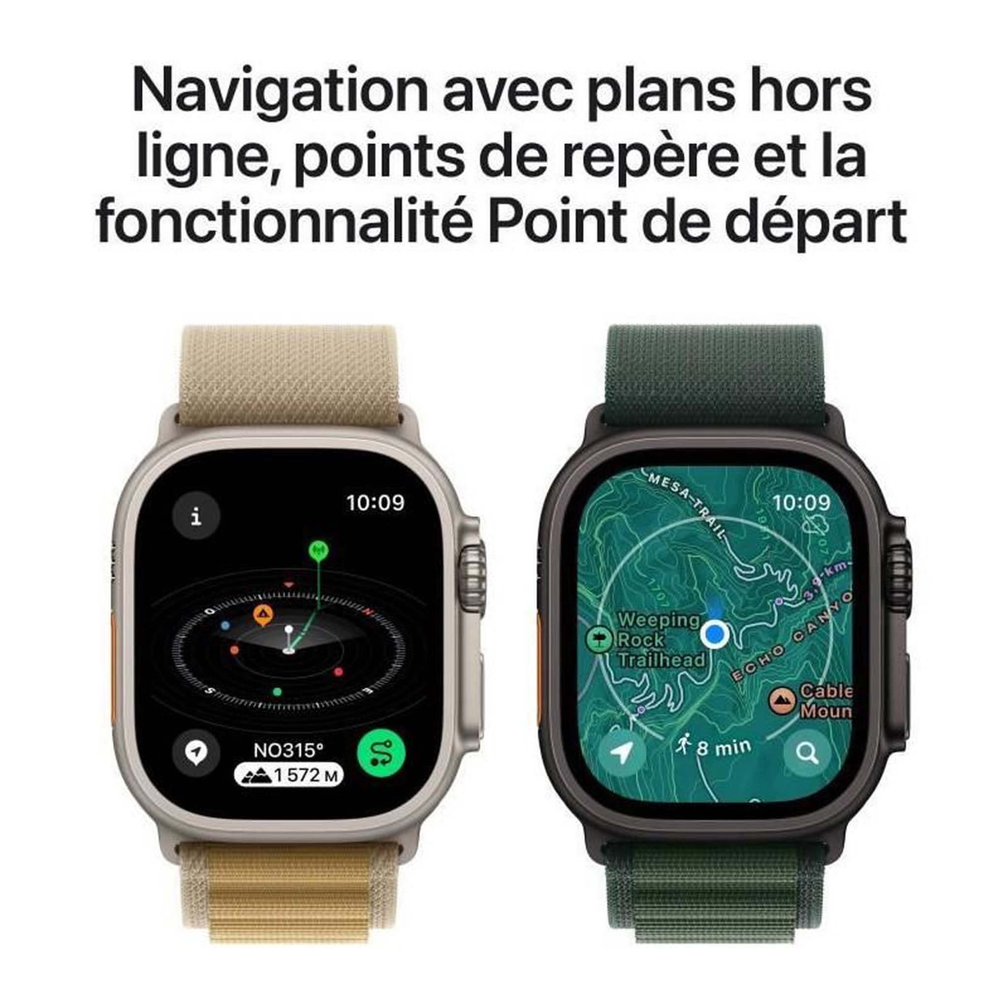 Voir la diapositive 6 : APPLE Montre connectée Ultra 2 49mm Noir / Milanais Loop L Cell