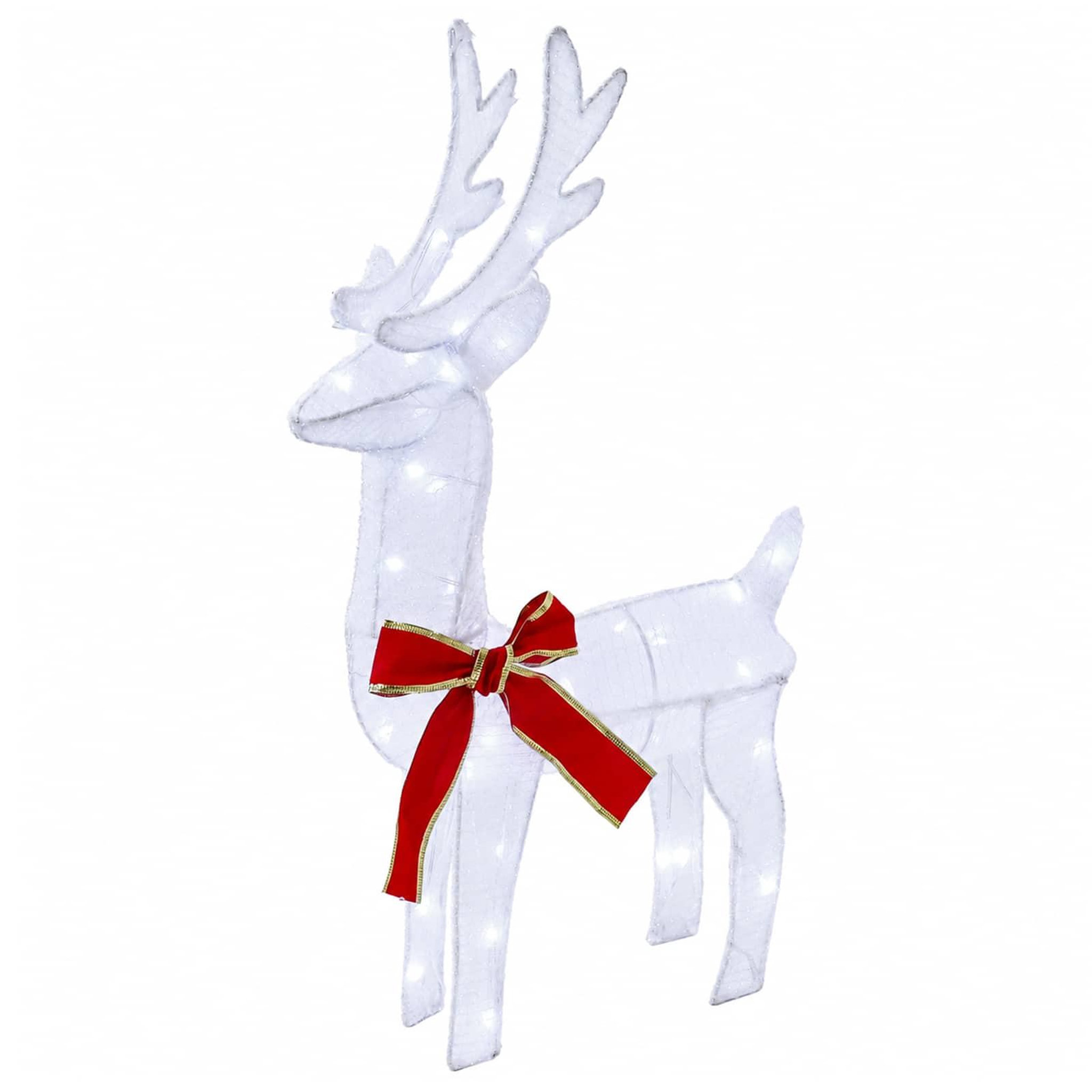 Voir la diapositive 5 : VIDAXL Renne de Noël 3D LOVIISA 2 pc 80 LED Blanc froid