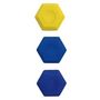 Voir la diapositive 2 : AUCHAN Lot de 3 gommes fantaisies 1 bleu foncée 1 bleu et 1 jaune