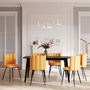 Voir la diapositive 5 : MAISON PAVANE Lot de 2 chaises en velours jaune et pieds en métal-Rosy