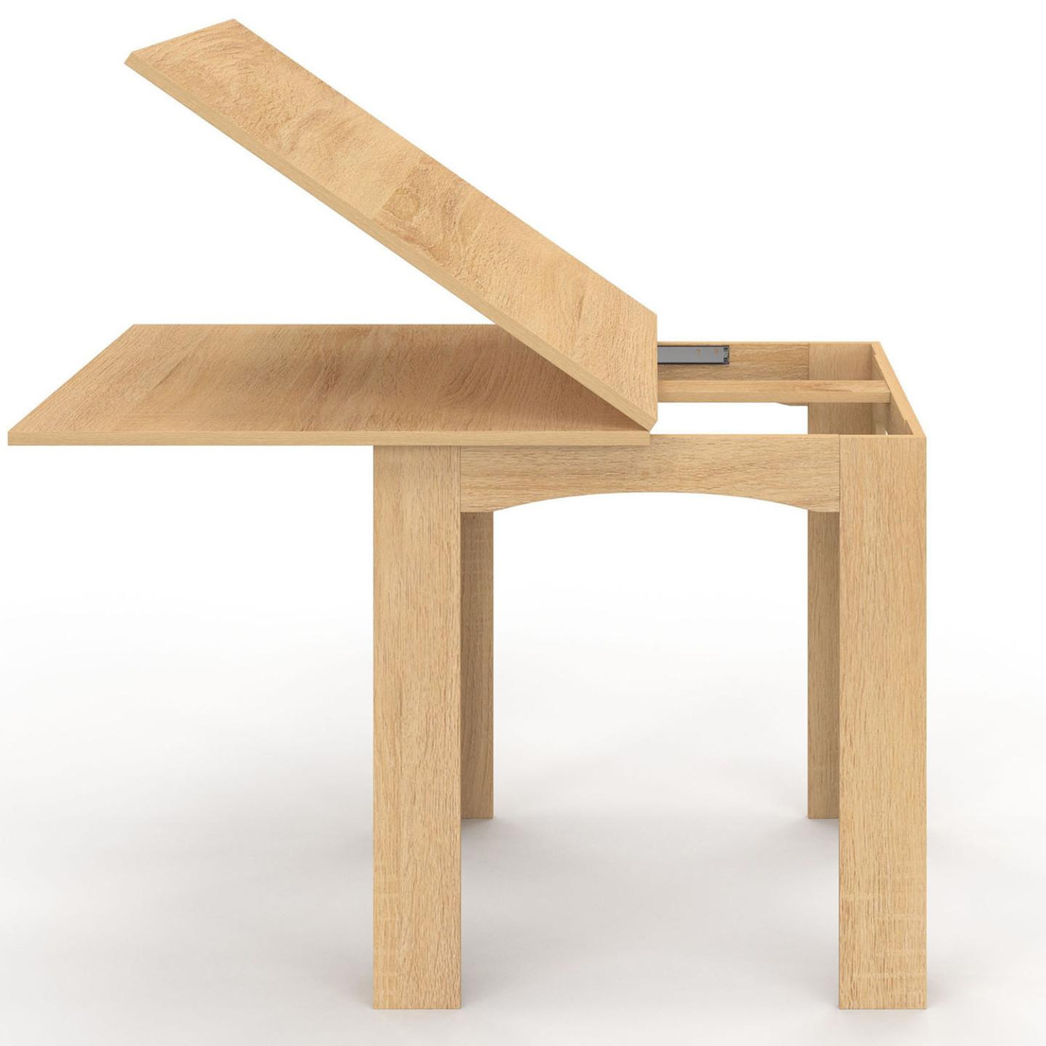 Voir la diapositive 3 : ID MARKET Table à manger extensible rectangle dona 4-8 personnes hêtre 80-160 cm