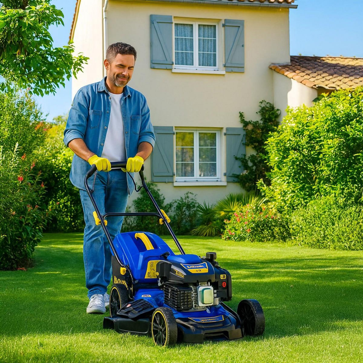 GOODYEAR Tondeuse Thermique Autotractée 224Cm3 7,5CV Moteur 4T OHV Largeur de coupe 56cm Surfaces 2000m2 GOODYEAR GY56LM
