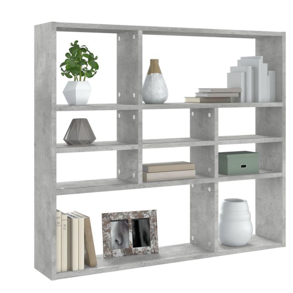 VIDAXL Etagere murale Gris beton 90x16x78 cm Bois d'ingenierie